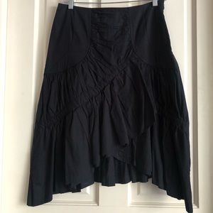Issey Miyake | Bergdorf Goodman | Black scrunched cotton skirt